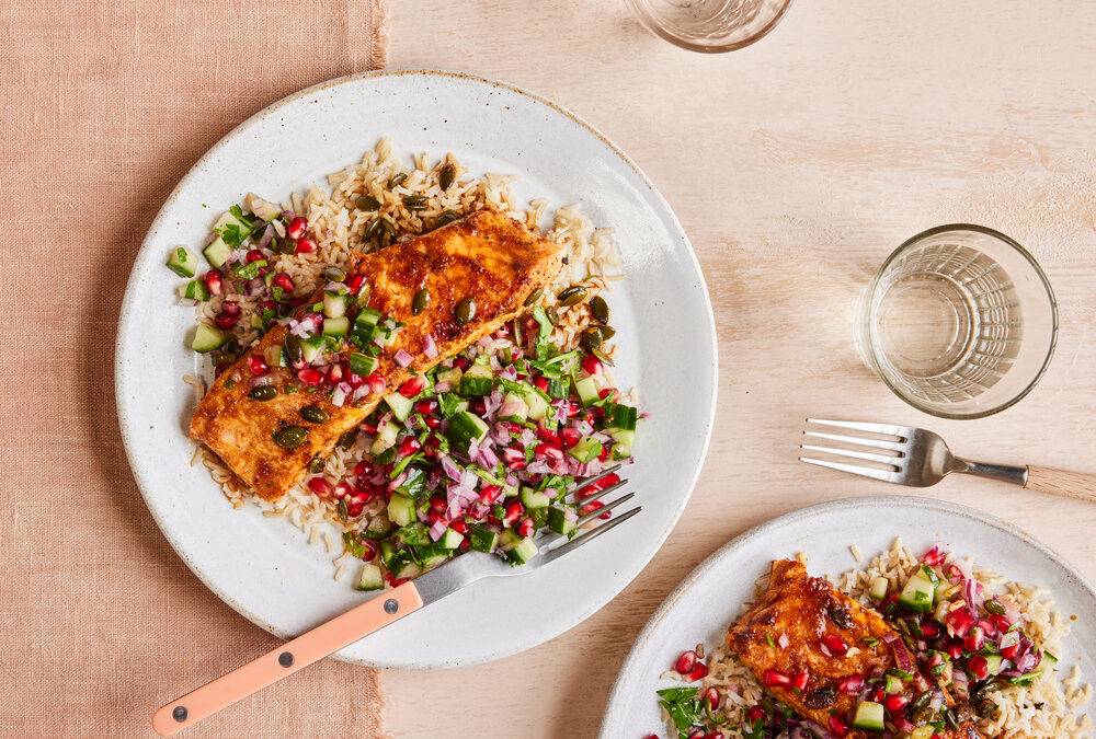 Crispy Thai-style salmon with salsa