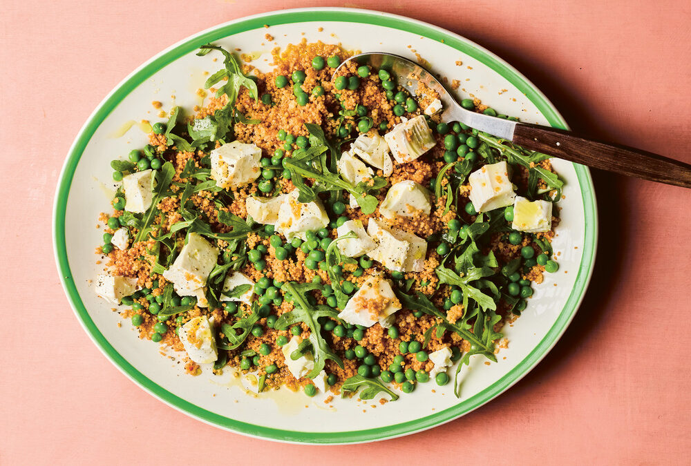 Harissa couscous salad with goat’s cheese
